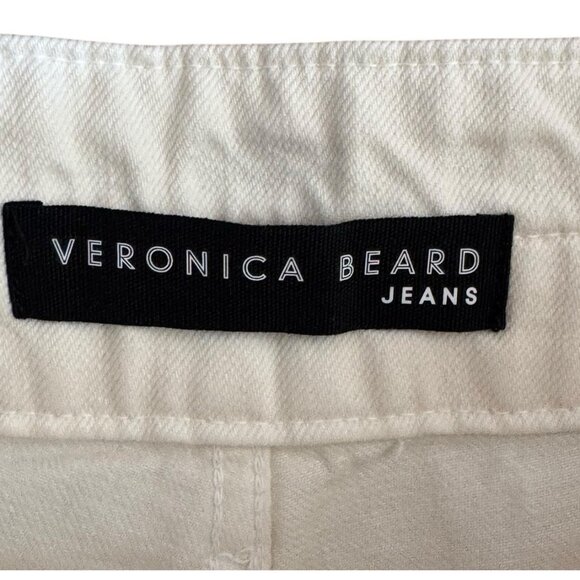 VERONICA BEARD Women's Sz 24 Blake Classic High Rise Straight Jeans in Ecru - Picture 5 of 10